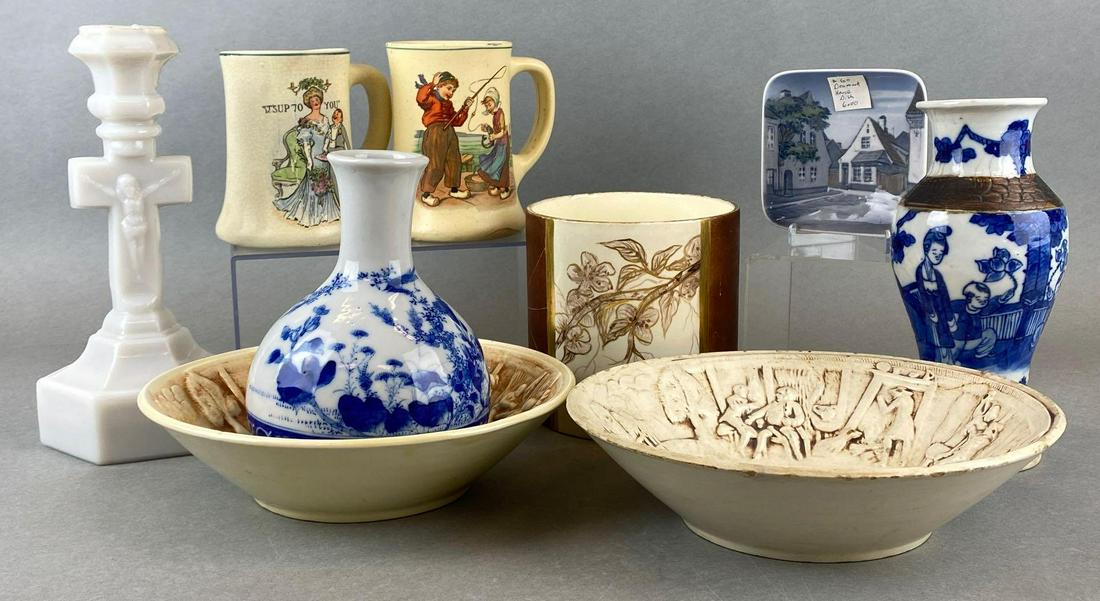 Group of 9 Assorted Stoneware and Ceramic Dishes (1 of 3)