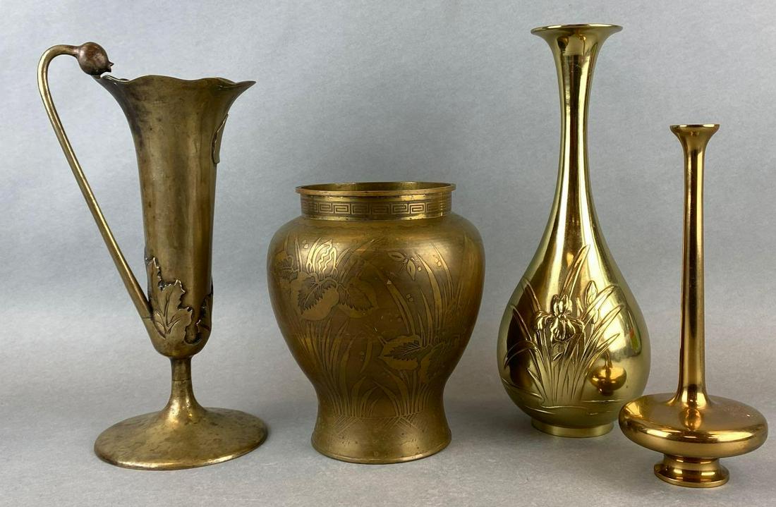 Group of 4 Brass Vases (1 of 4)