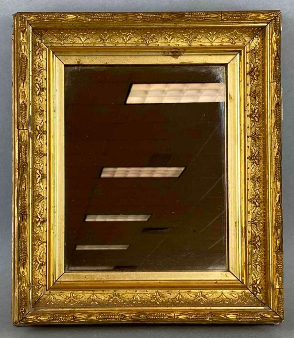 Wooden Gold Framed Rectangular Mirror (1 of 4)