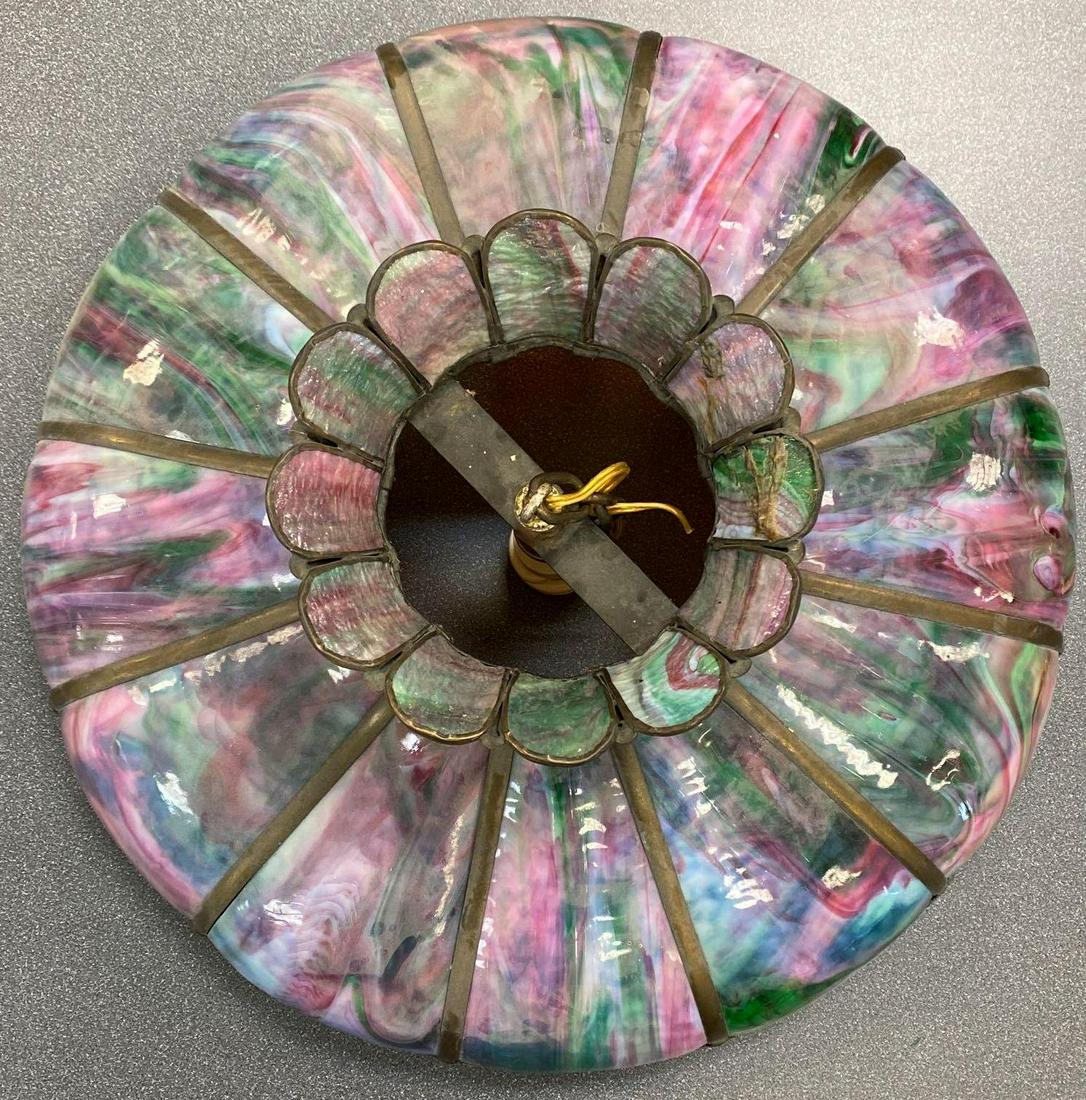 Large Stained Glass Hanging Light (1 of 4)