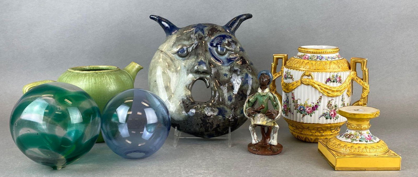 Group of 7 Assorted Ceramic, Glass, and Porcelain Items (1 of 5)