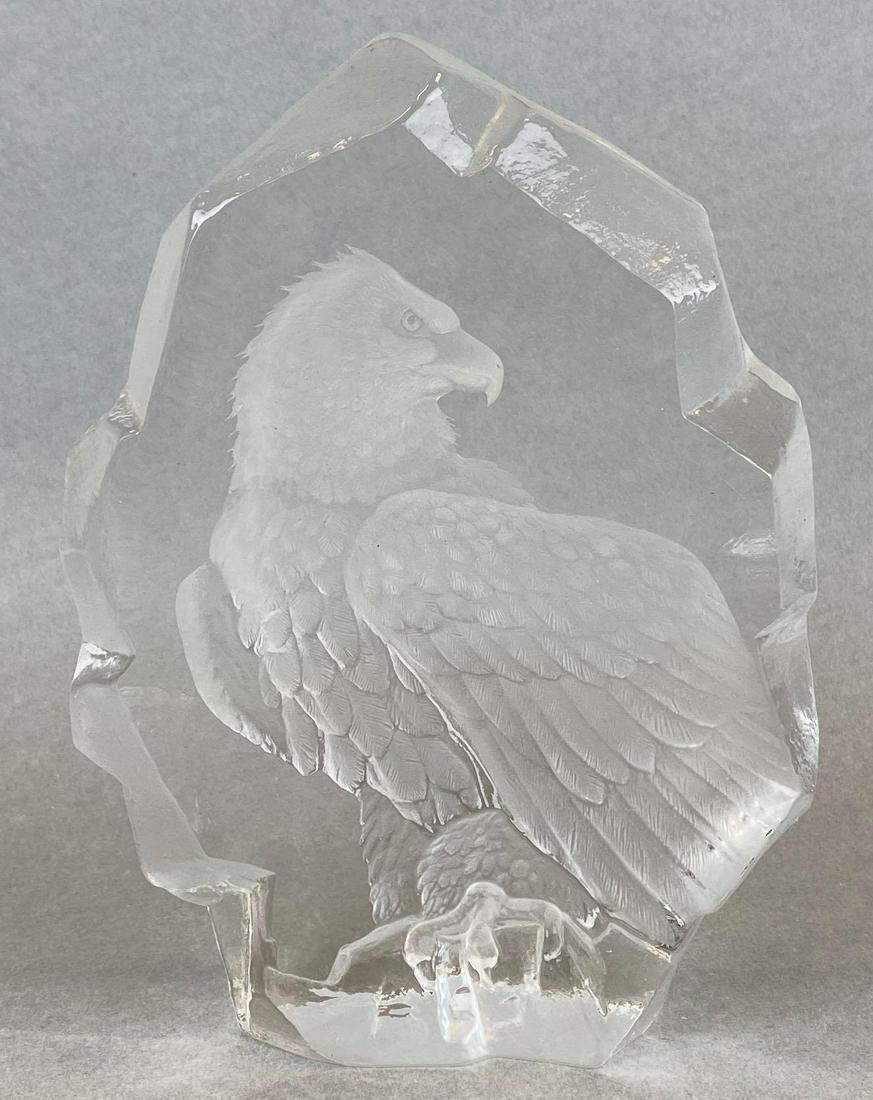 Etched Glass Eagle Paperweight (1 of 5)