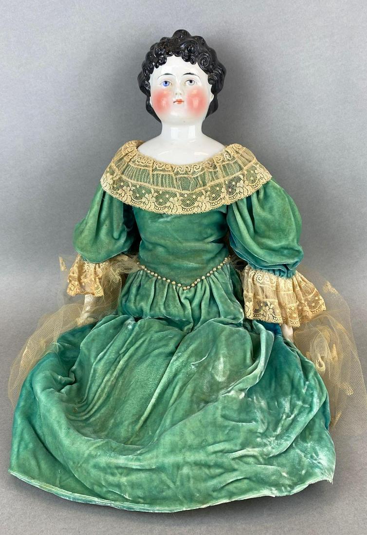 19th Century Painted China Head Doll (1 of 5)