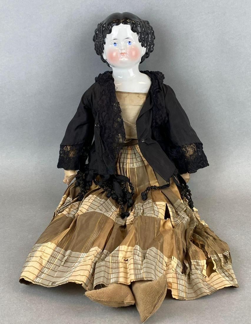 19th Century Painted China Head Doll (1 of 6)