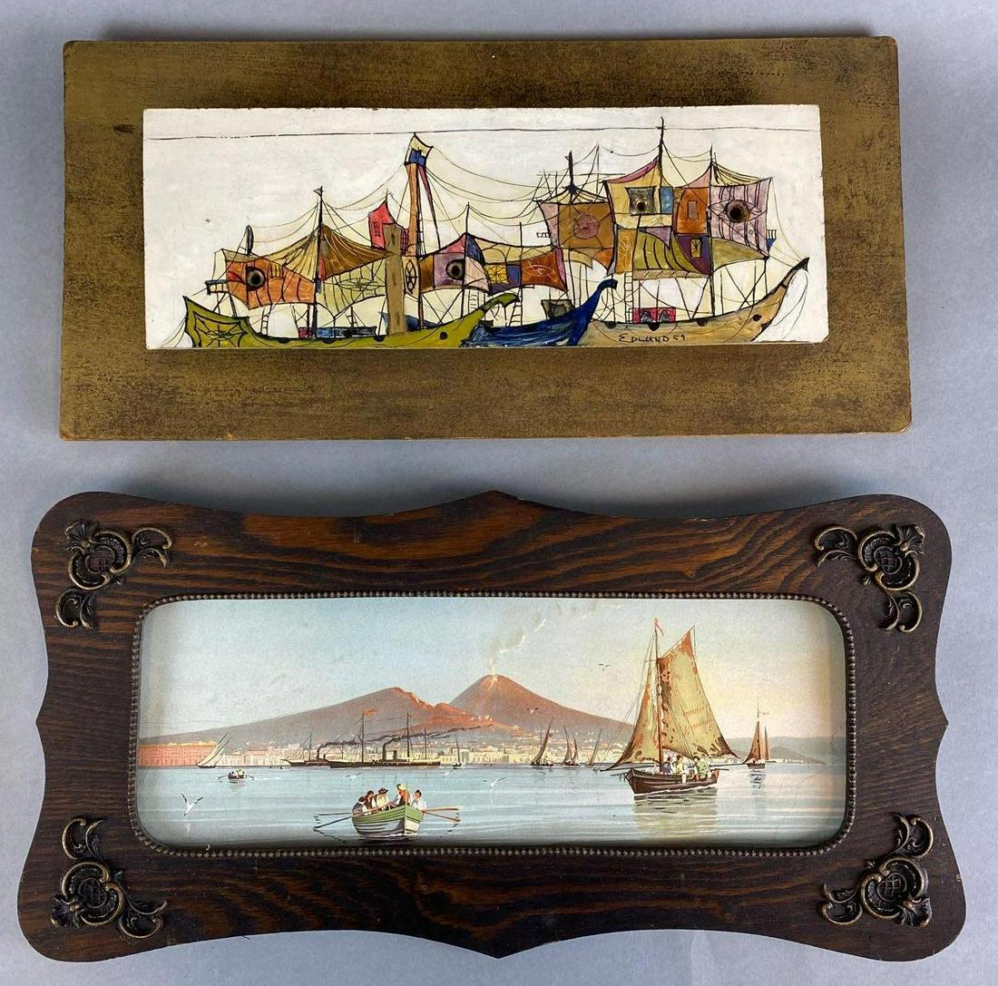 Group of 2 Acrylic Painting and Print (1 of 4)