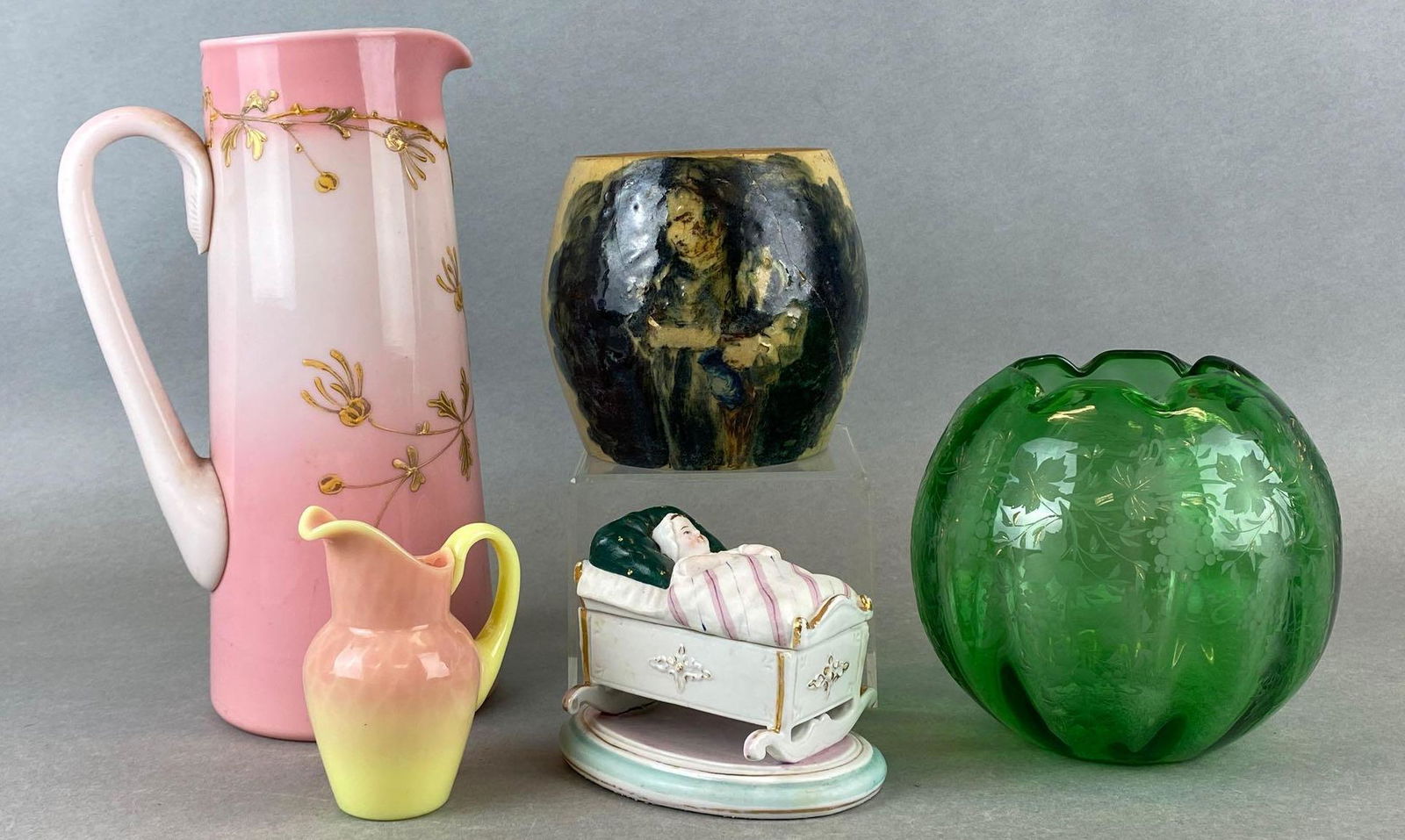 19th Century Assorted Glass and Ceramic Items (1 of 6)