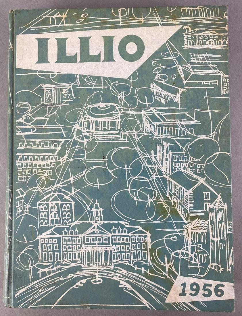 Illio University of Illinois Urbana Book: 1956, volume 63, back cover is ripping