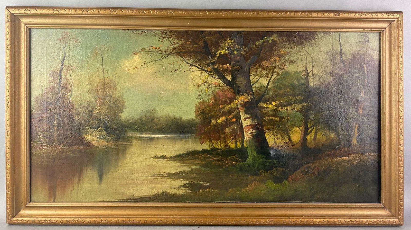 River in the Forest Framed Oil Painting on Canvas (1 of 5)