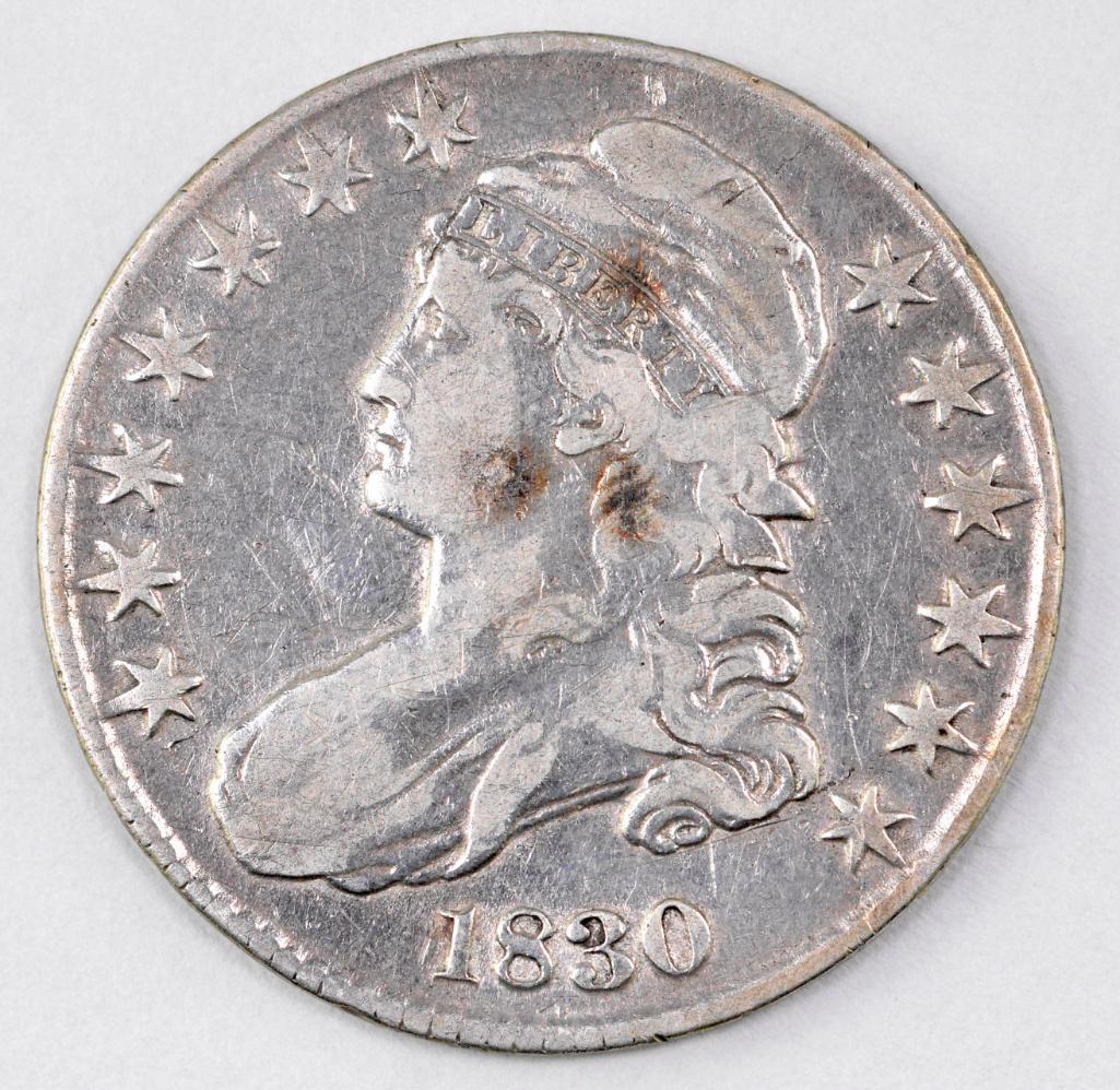 1830 Capped Bust Silver Half Dollar (1 of 2)