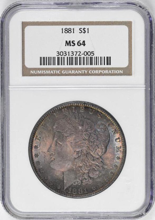 1881 P Morgan Silver Dollar (NGC) MS64 (1 of 4)