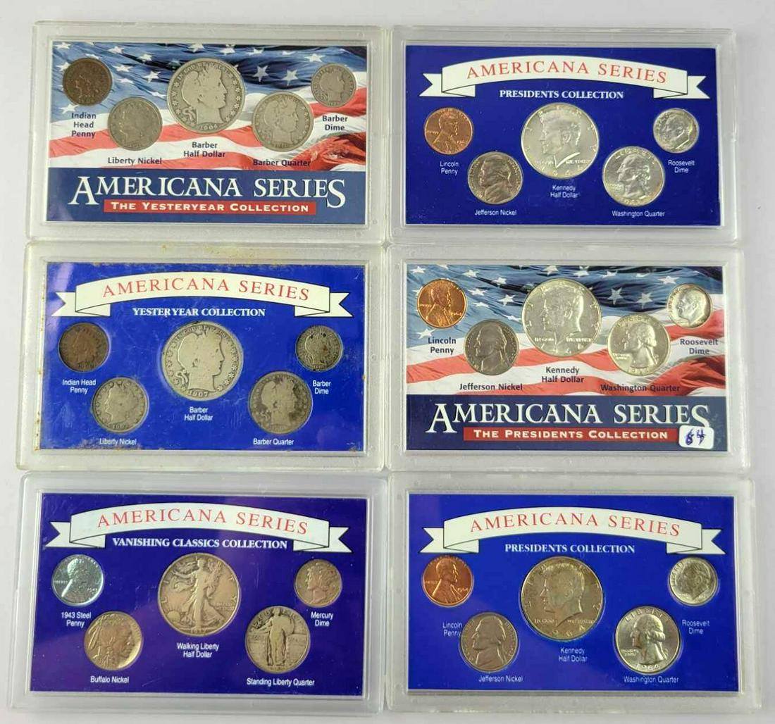 Group of (6) 5-Coin U.S. Type Sets Barber, Walking (1 of 4)