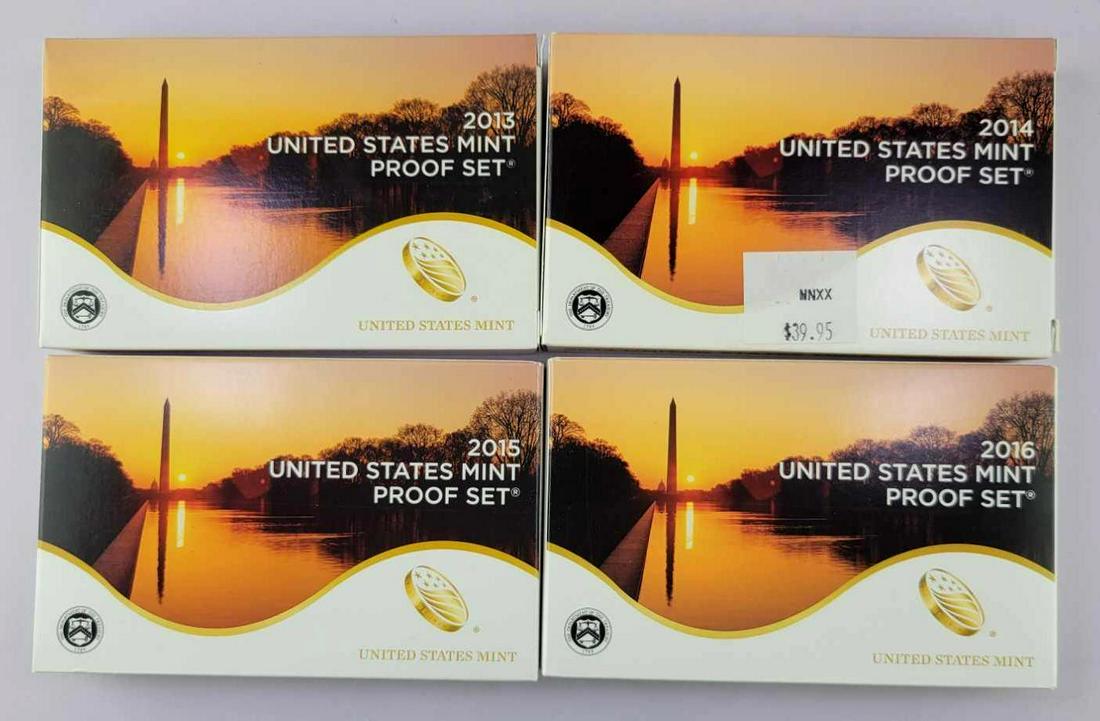 Group of (4) U.S. Proof Sets 2013, 2014, 2015 & 2016 (1 of 2)