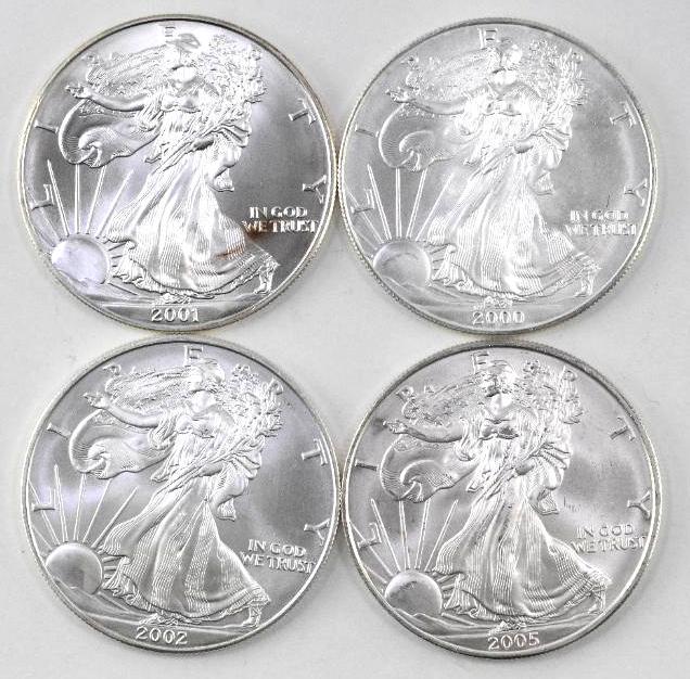 Group of (4) American Silver Eagle 1oz. (1 of 2)