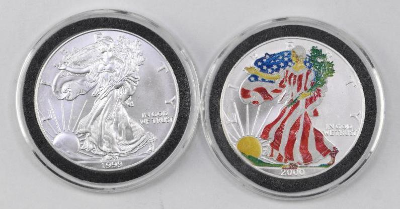 Group of (2) American Silver Eagles 1oz. (1 of 2)