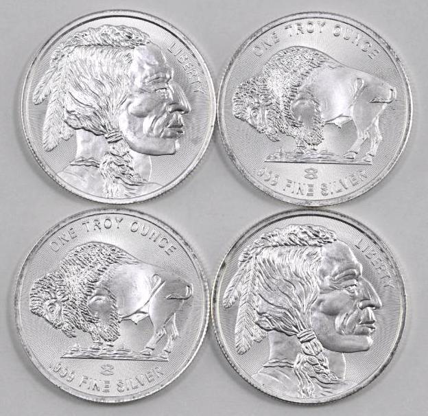Group of (4) Indian / Buffalo Design 1oz. .999 Fine (1 of 1)