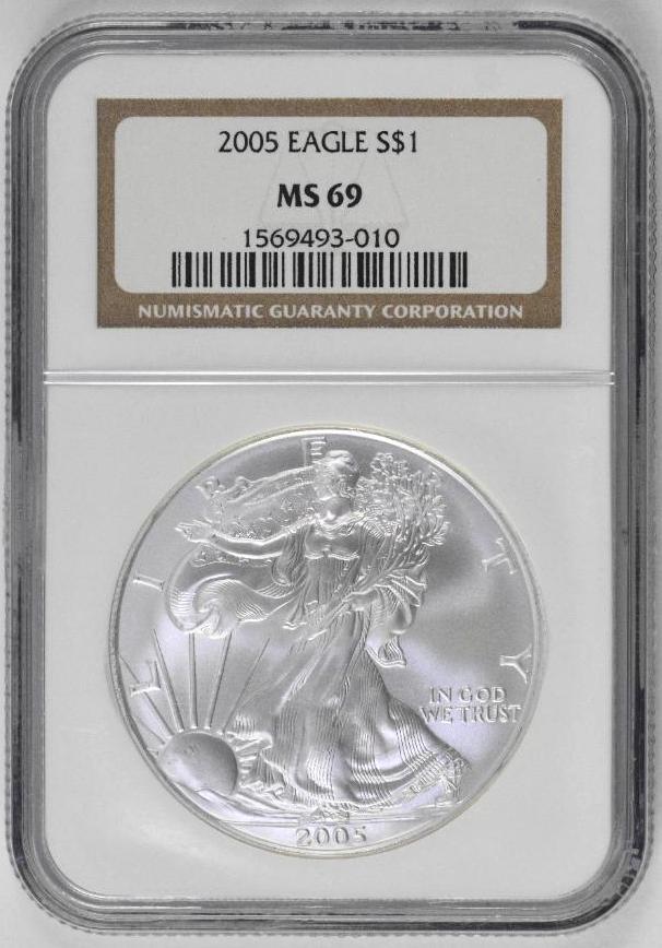 2005 American Silver Eagle 1oz. (NGC) MS69 (1 of 2)