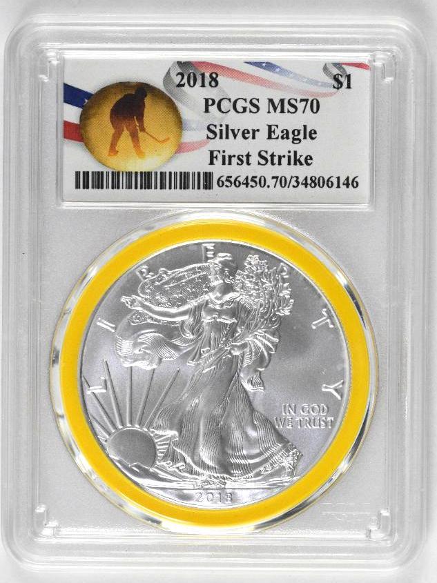 2018 American Silver Eagle 1oz. (PCGS) MS70  Olympic (1 of 2)