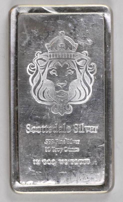 Scottsdale Mint 10oz. .999 Fine Silver Ingot/Bar (1 of 2)