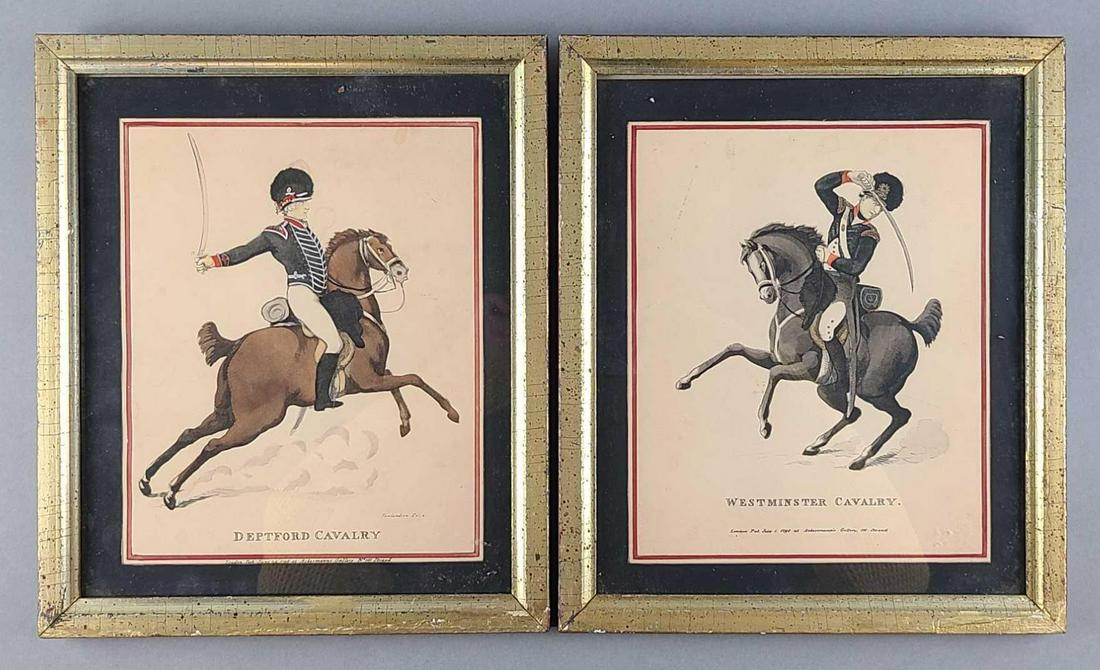 Pair of Borghese Rowlandson Military Prints (1 of 6)