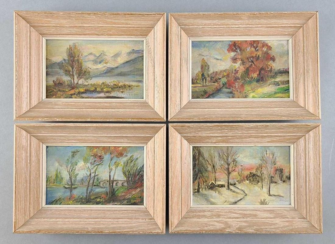 (4) Miniature Framed Landscape Oil Paintings (1 of 5)