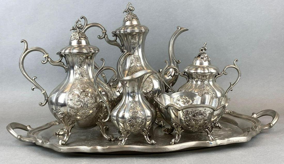 6 Piece Reed & Barton Pewter Tea Set (1 of 5)