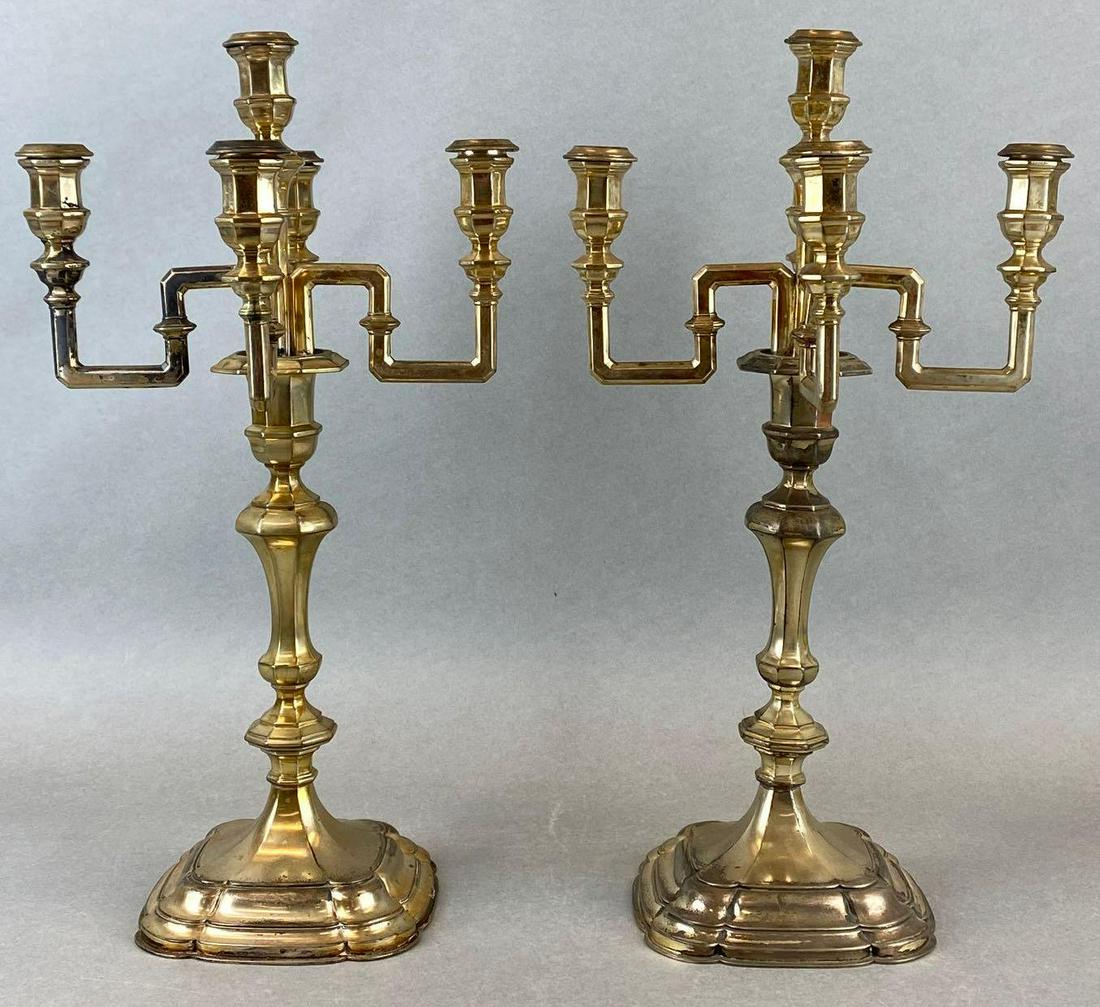 Set of 2 Postmodern Metal Candelabras (1 of 4)