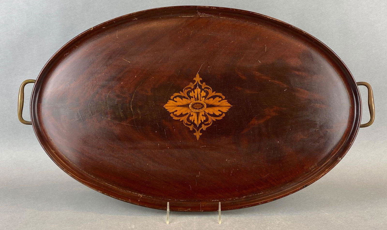 Large Wooden Handled Serving Platter (1 of 5)