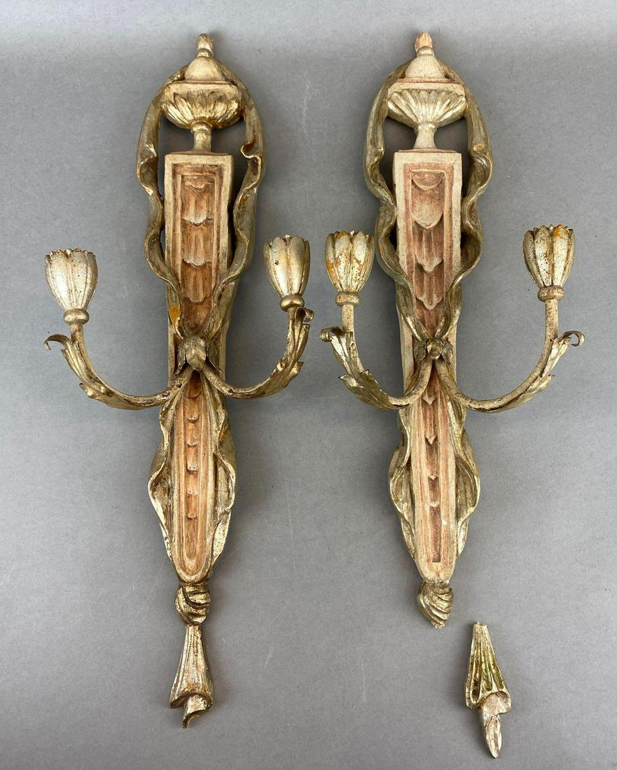 19th Century Hand Carved Candle Sconces (1 of 4)