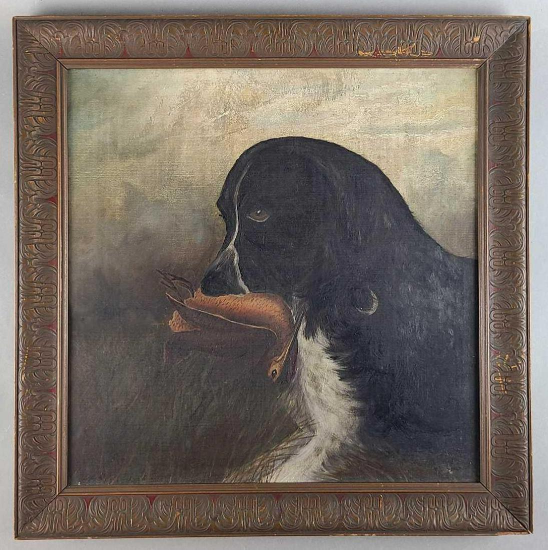 19th Century Folk Art Bird Dog Painting American School (1 of 7)