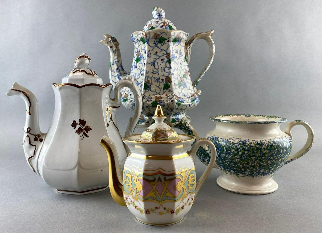 Group of 4 Assorted Ceramic Teapots (1 of 5)