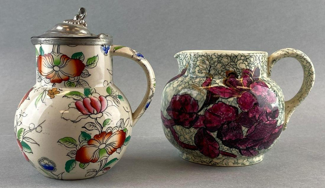 Group of 2 Ceramic Floral Pitchers (1 of 6)