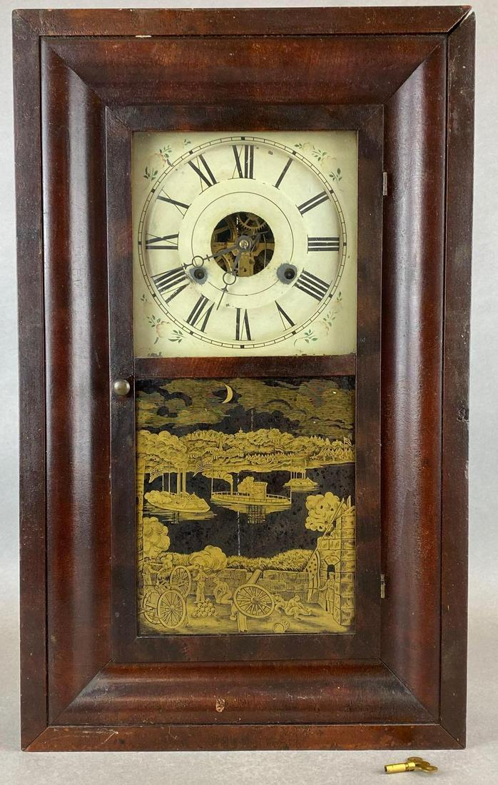 Civil War Scene Seth Thomas Weight Driven Wall Clock (1 of 7)