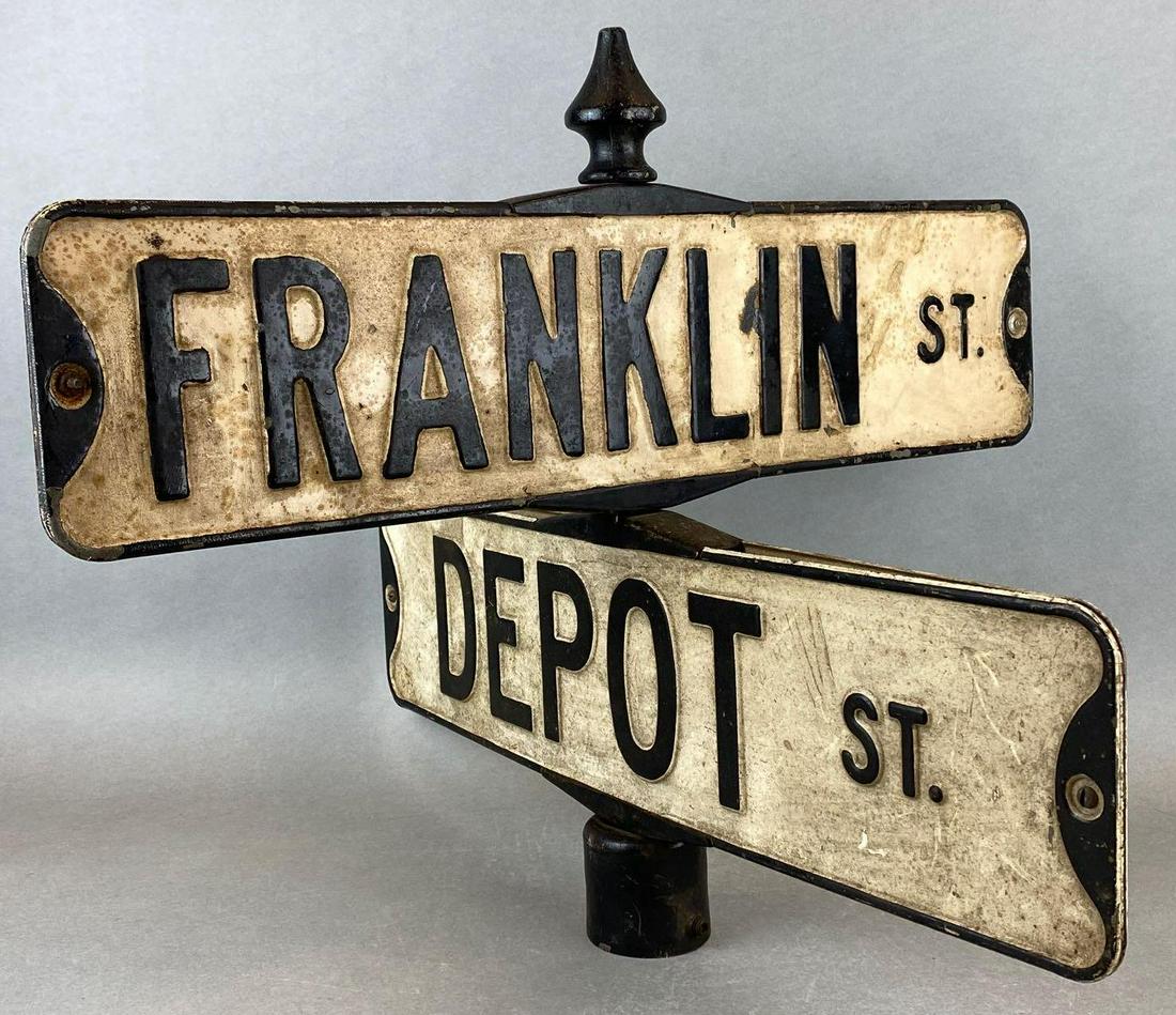 Franklin St. and Depot St. Intersection Street Sign (1 of 6)