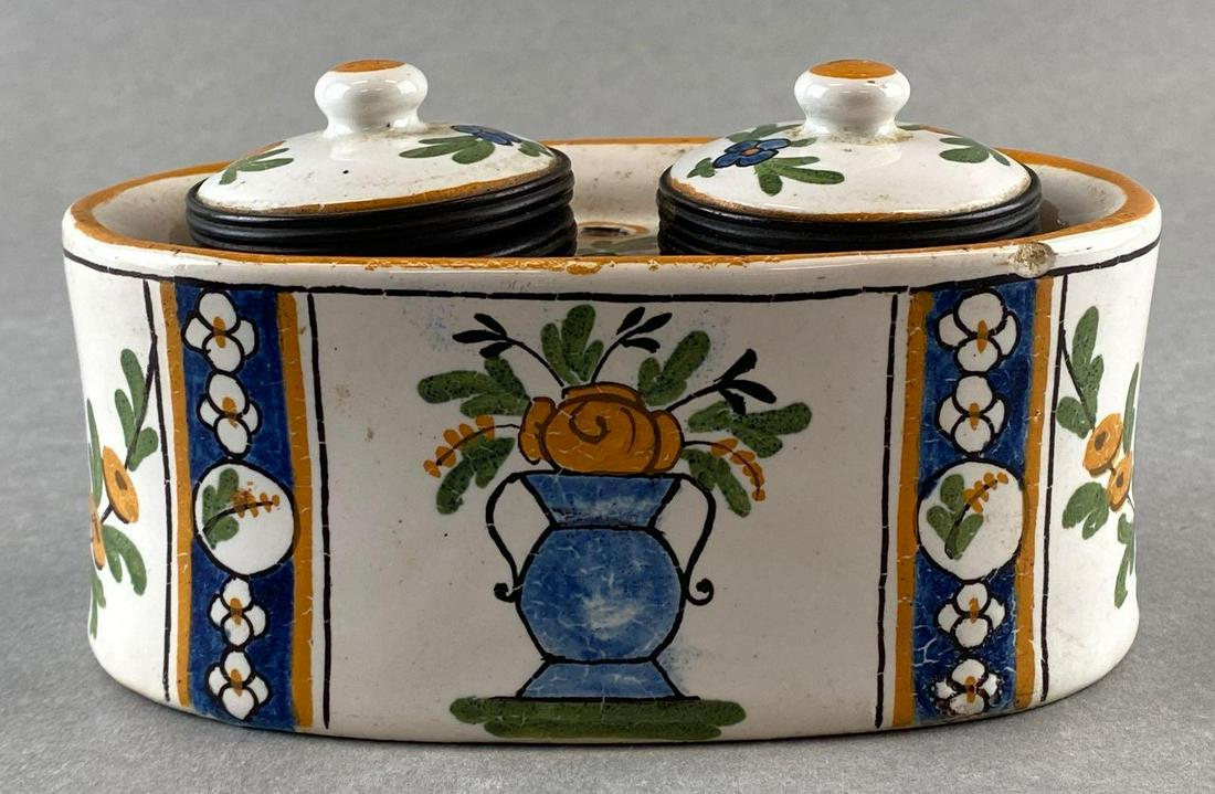 Capodimonte Porcelain Double Inkwell (1 of 9)