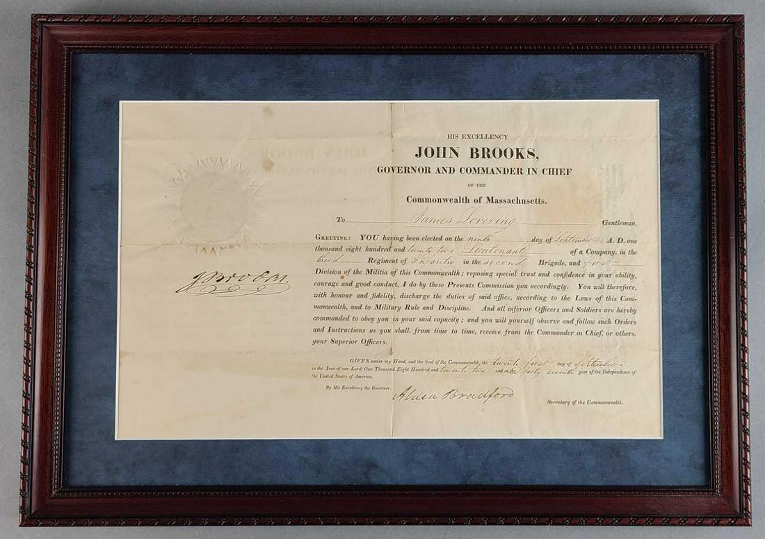 1822 Military Commission decree from John Brooks (1 of 5)