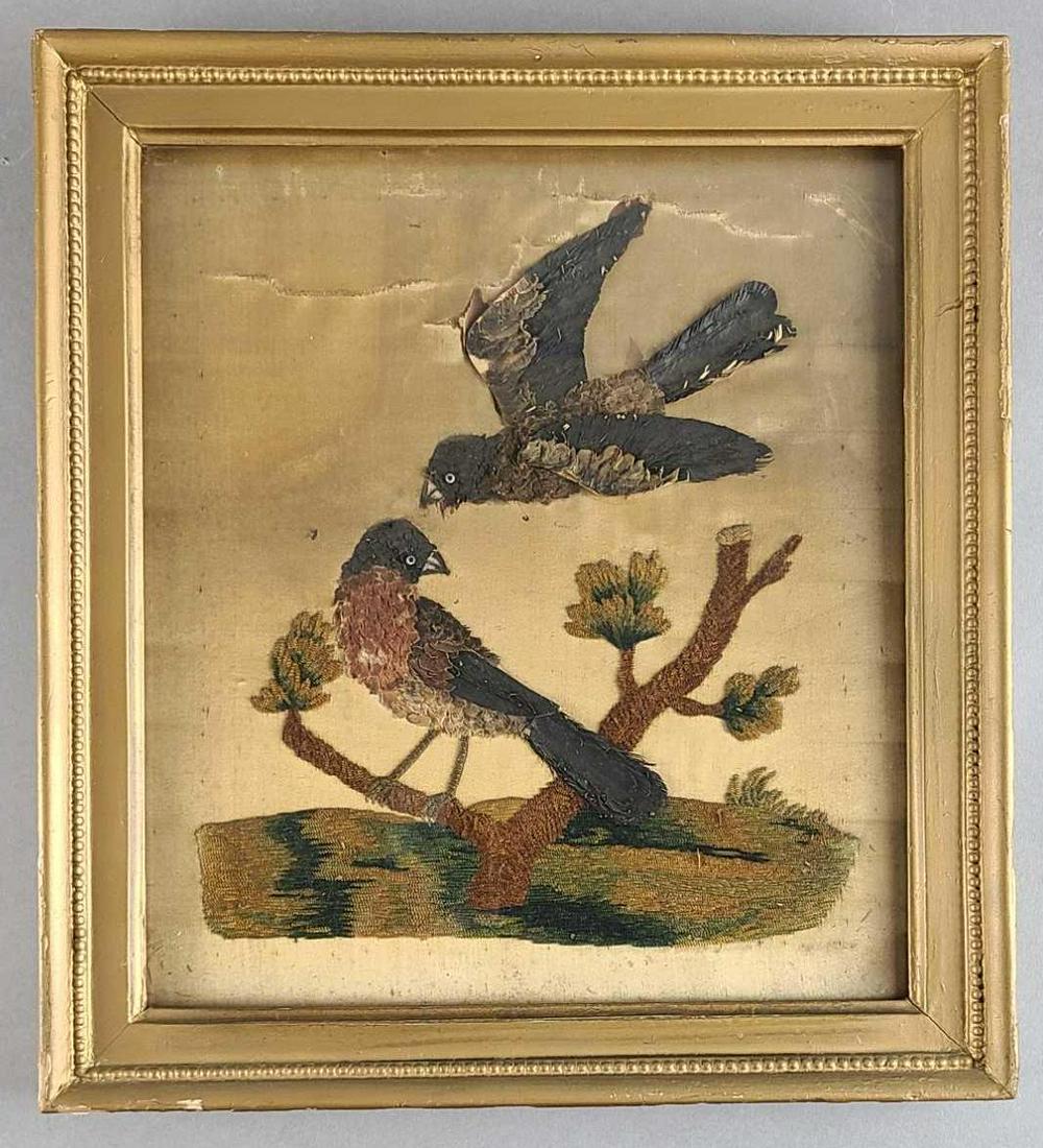 18th-19th Century English School Bird Needlework Silk (1 of 4)