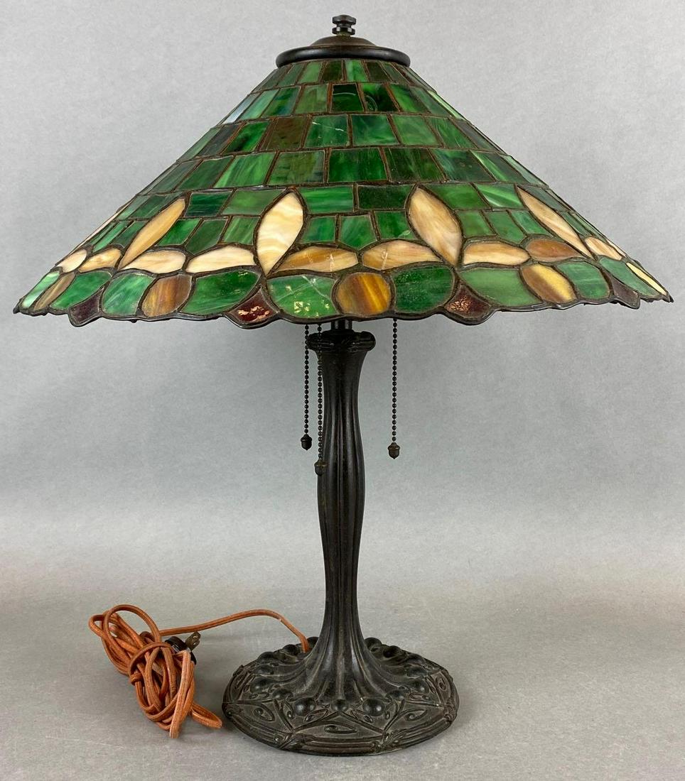 Antique Stained Glass Table  Lamp (1 of 7)
