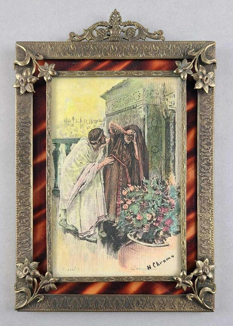 19th Century "the Soothsayer" Hand Colored Etching (1 of 4)