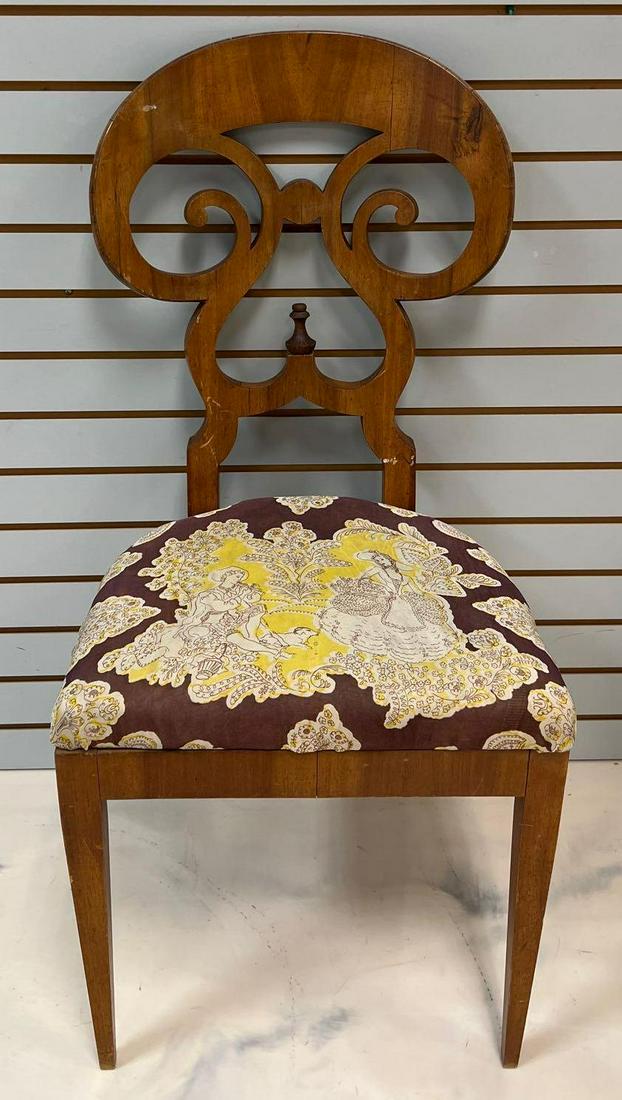 Antique Walnut Chair with Scrolling Design (1 of 6)