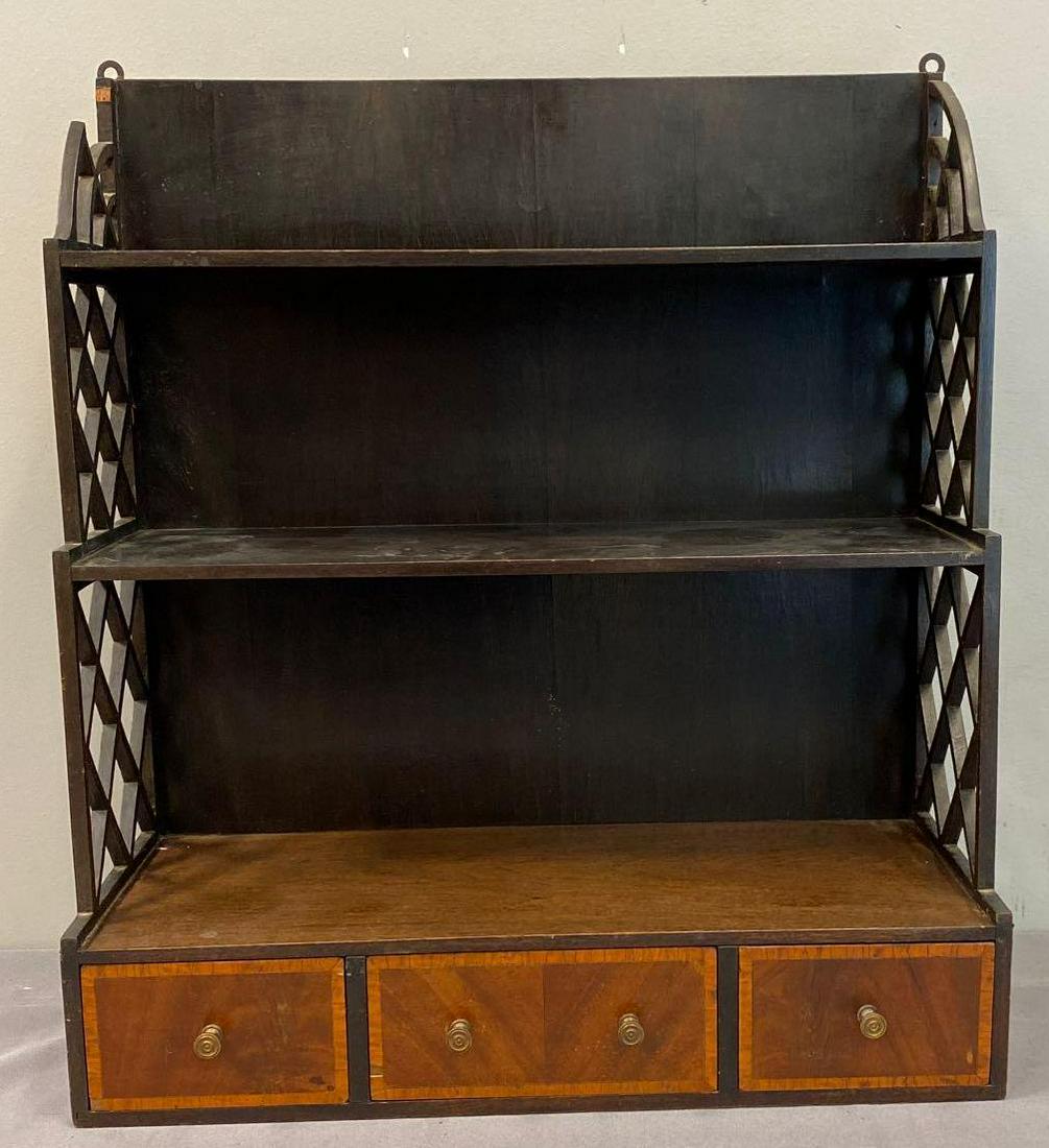 19th Century Wall Shelving with Drawers (1 of 3)