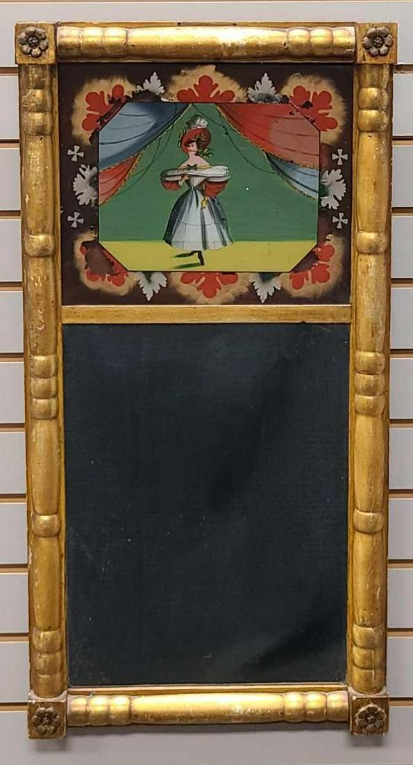 Early 19th Century Mirror Reverse Painted Glass (1 of 8)