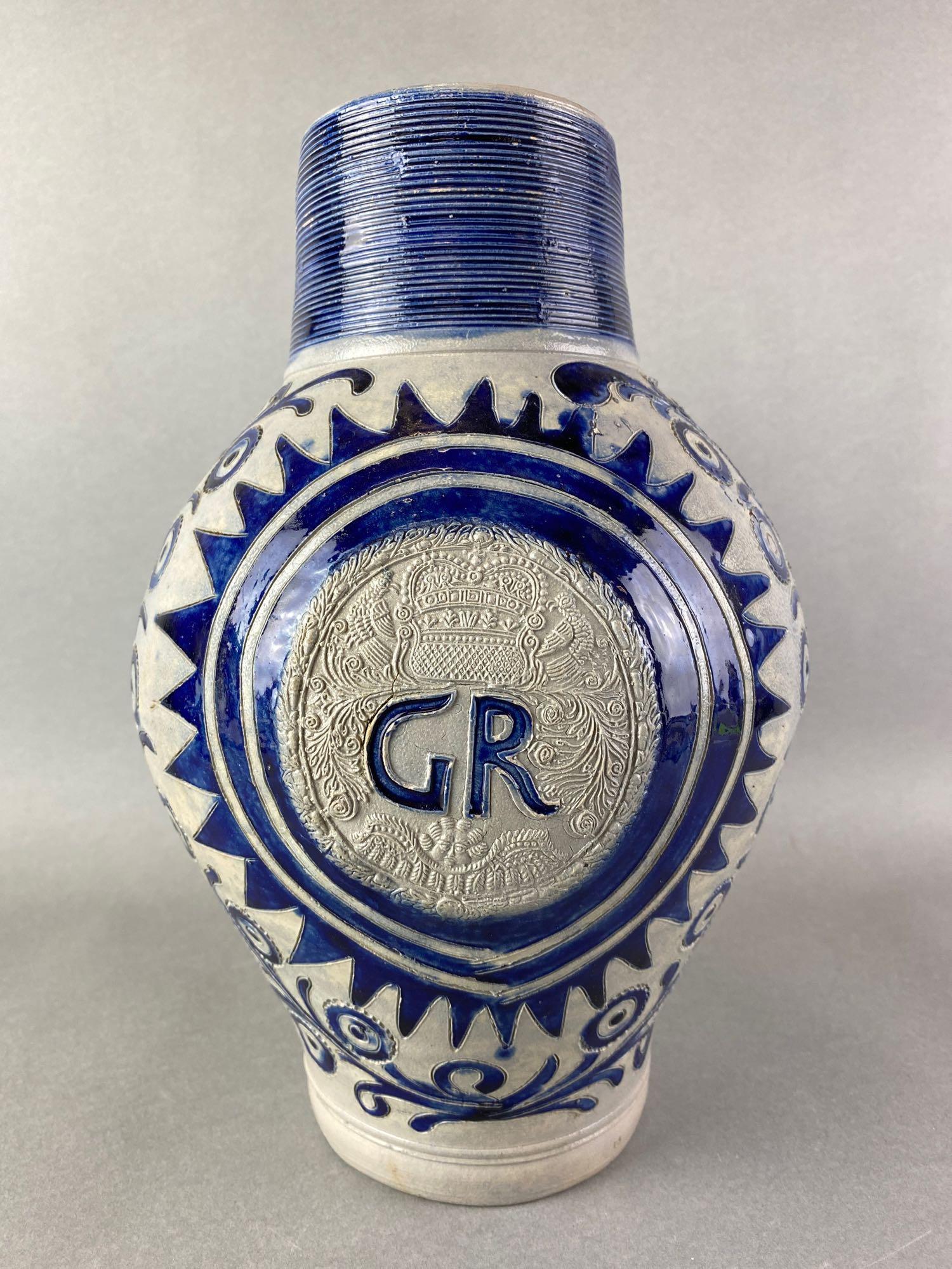 17th-18th Century Westerwald Stoneware Jug (1 of 6)