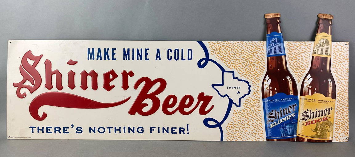 Shiner Beer Metal Advertising Sign