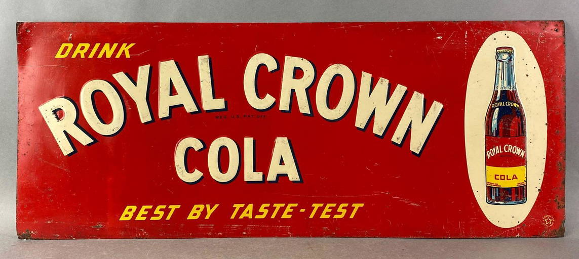 Vintage Royal Crown Cola Metal Advertising Soda Sign