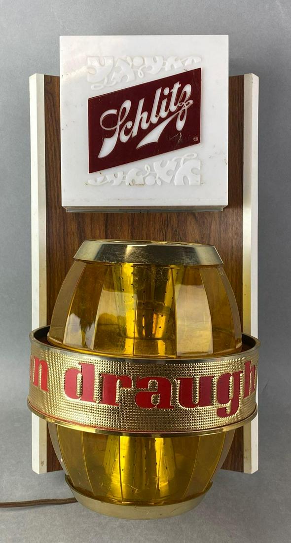 Vintage Schlitz Beer Light Up Motion Advertising Sign (1 of 3)