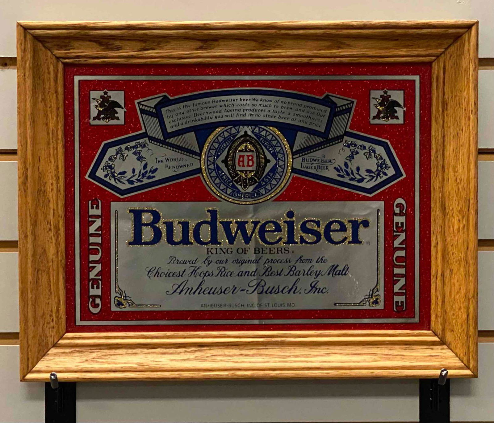 Budweiser Beer Advertising Mirror (1 of 2)