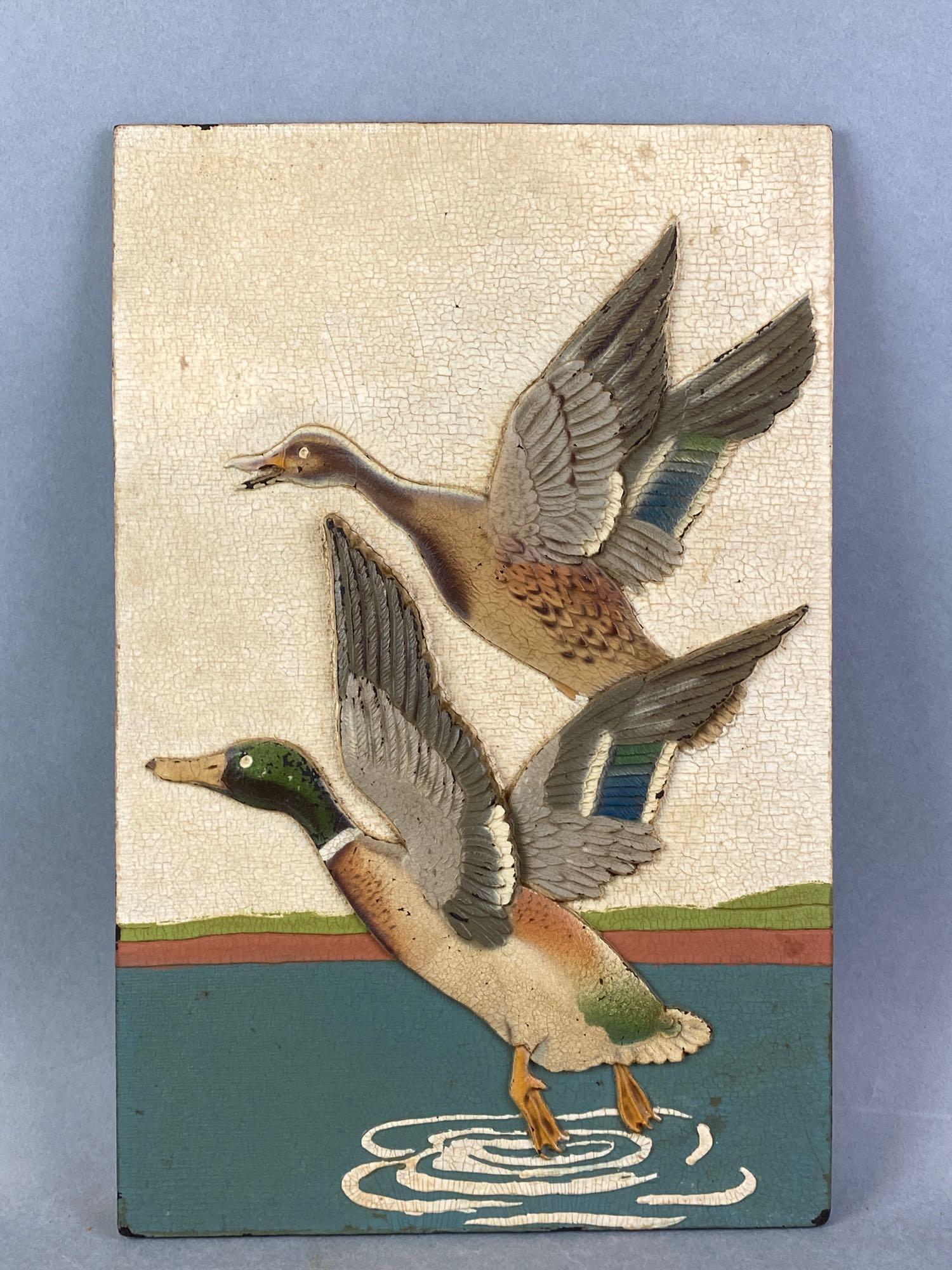 WW2 Era Gettleman Flying Mallards Advertising Plaque (1 of 3)