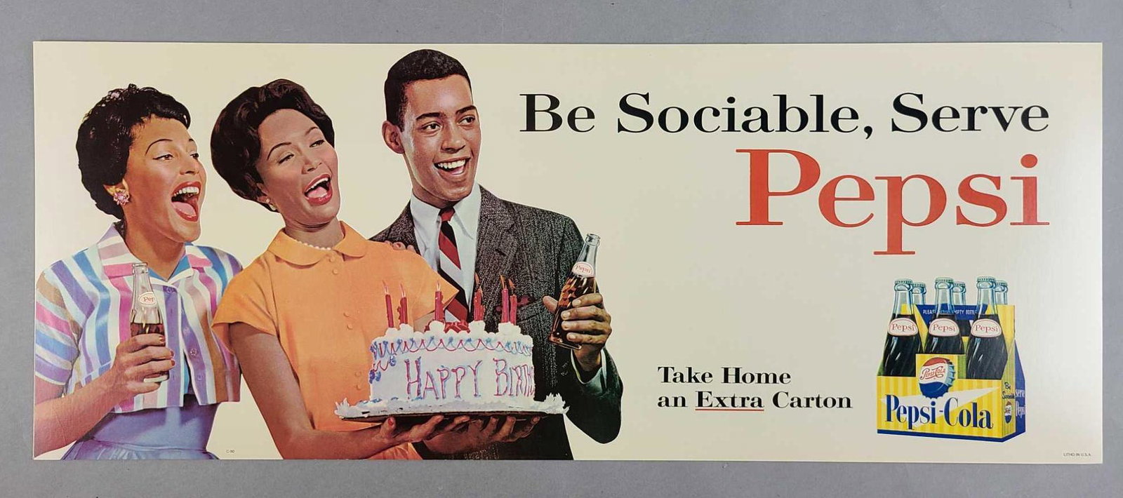 Vintage Pepsi Advertising Trolley Sign (1 of 2)