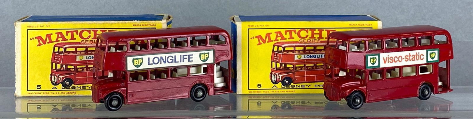 Group of 2 Matchbox No. 5 London Bus die-cast vehicles (1 of 9)