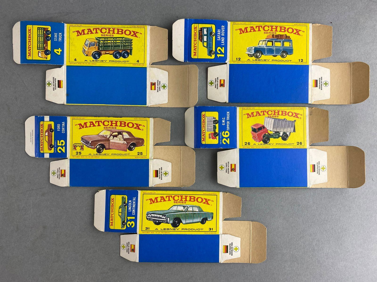 Group of 5 Matchbox E Type Boxes-EMPTY (1 of 3)